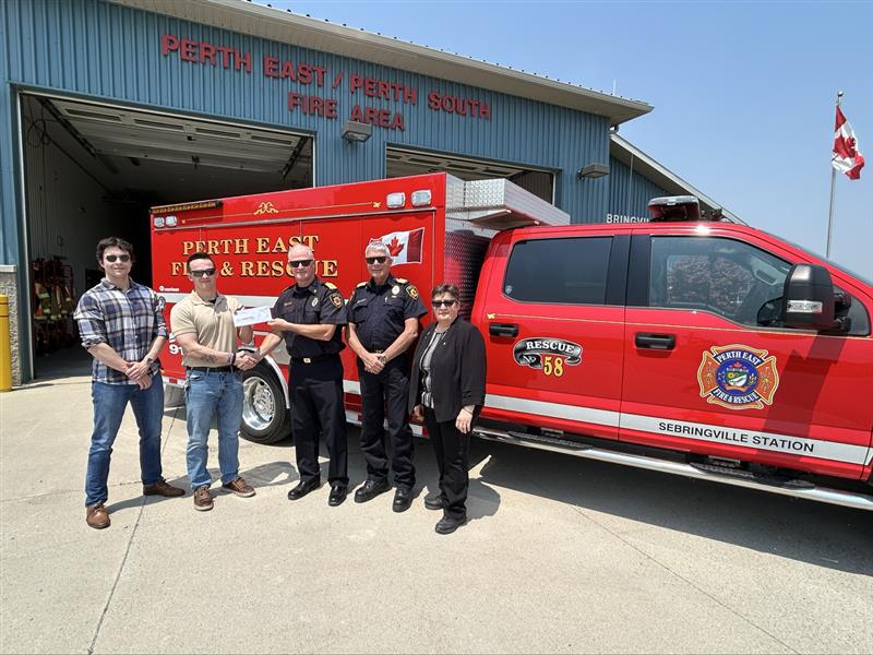 Bryden’s Donation to the Sebringville Figherfighters Association