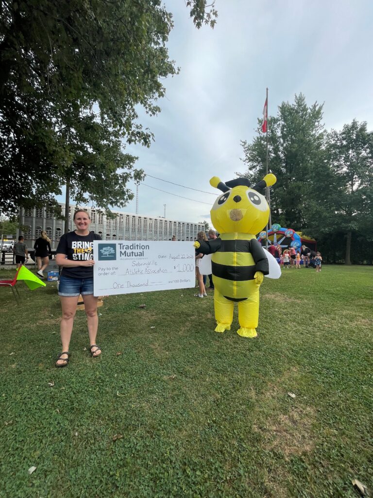 Sarah’s Donation to the Sebringville Athletic Association (SAA)
