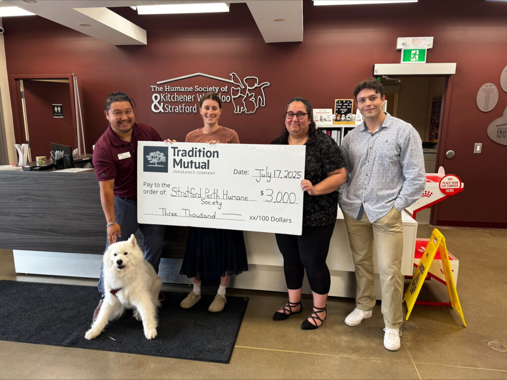Sandra, Andrew and Jim’s Donation to the Stratford Humane Society